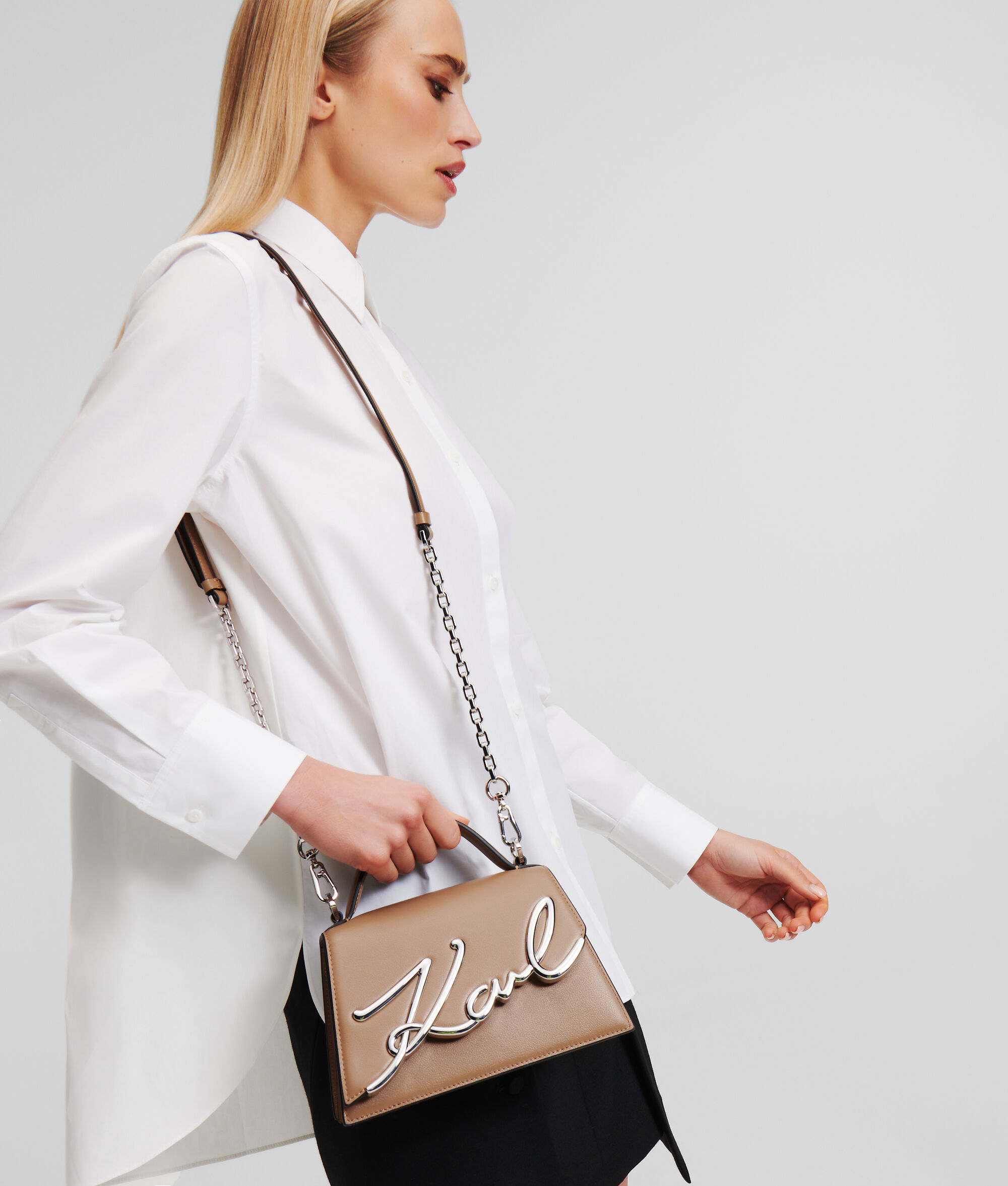 (image for) Distinctive K/SIGNATURE SMALL CROSSBODY BAG